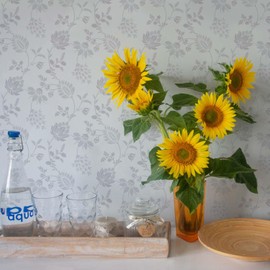 GSS Designs Flower Vine Stencils for Painting on Wood Wall 12x12Inch Reusable Wall Painting Stencils Ivy Stencil Drawing Template for Furniture Canvas Wood Home Decor DIY Art Crafts