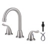 Brushed Nickel Bathroom Faucet 3 Hole, ARCORA 8 Inch Widespread