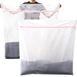 RUIQINQI Extra Large Mesh Laundry Bags Washing Bag 6Pack Delicates Bag and Zipper Laundry Bag Jumbo for Washing Machine Large Mesh Bags for Blankets, Bedding, Coats, Toys (6PCS-XXXL)