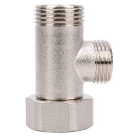7/8 Bidet T Adapter Brass Shower Head Adaptor 3 Way Tee Bidet Connector 3 Way Plumbing Splitter Toilet Three Way Connector Shower Head Diverter Valve