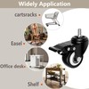 Heavy Duty Swivel Caster Wheels with Dual Brake, 2-in M8x15mm,