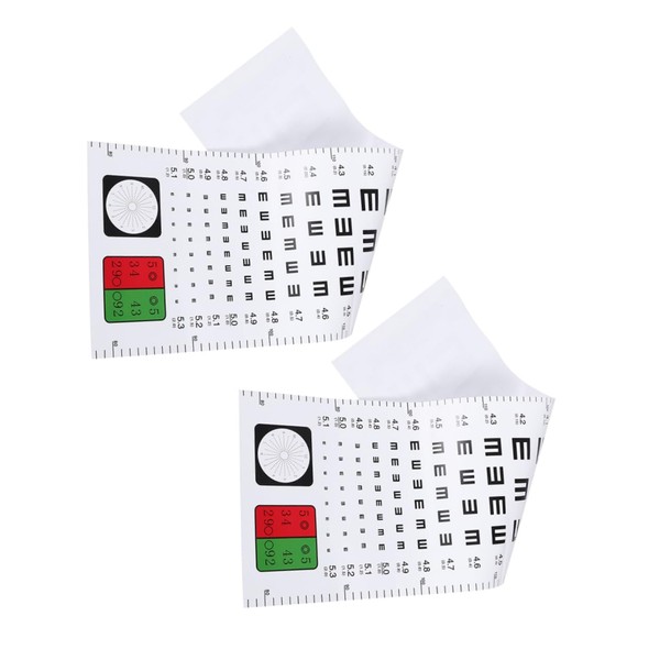 Hohopeti 2pcs Eye Exam Charts Standard Visual Testing Wall Chart