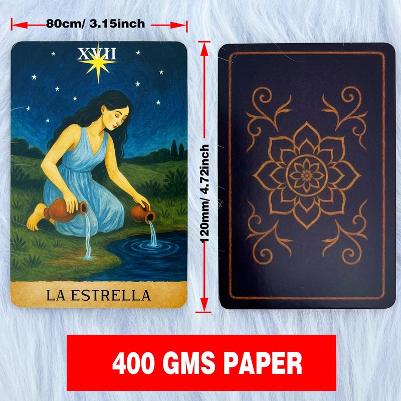 soulme 78Tarot Cards Deck for Beginners, Baraja de Tarot española,