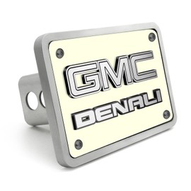 iPick Image Made for GMC Denali 3D Logo Glow in The Dark Luminescent Billet Aluminum 2 inch Tow Hitch Cover