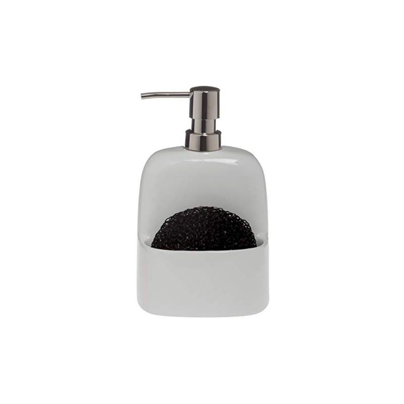 Spirella Bridget Soap Dispenser with Sponge Holder White 380 ml