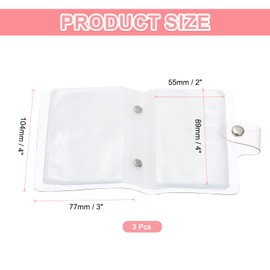 sourcing map 3 Pcs Mini Photo Album, 36 Pockets 3x4 Portable Kpop Photocard Holder Credit Card Holder for Mini Camera Snap Instant Cameras Travel Photos Credit Cards, Pink