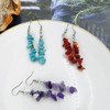 Natural Stone Earrings, Amethyst Earrings for Women, Turquoise Earrings Red