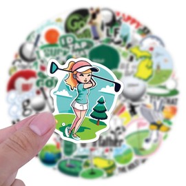 Funny Golf Stickers for Laptop(50 Pcs),Gift for Kids Teens Adults Girl,Sport Golf Waterproof Stickers Vinyl Decals for Water Bottle Luggage Skateboard Computer Scrapbook,Journal,Bicycle