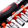 KATSU 1/4 Inch Socket Set 12Pcs, 4-13mm Metric Drive with