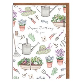 Gardening Birthday Card - 'Happy Birthday' - Female Birthday Card - Card for Her