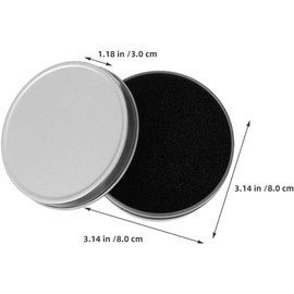 Angoily 2 Limpiadores para Brochas de Maquillaje Esponja y Estuche de Hierro, Almohadilla Limpiadora para Brochas Profesional, Kit para Limpieza y Organización en Belleza