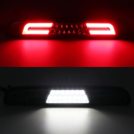 Aexploer 3rd Third Brake Lights LED Compatible with F1501994-1996 F250/F350 1994-1997/for Bronco 1992-1996 High Mount Stop Light Assemblies White Cargo& Red Brake (Smoked Lens)