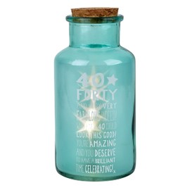 Xpressions Message of Love Light Up Jar 40th Birthday Unisex | Home Décor | 2 x AA, Multicolor, One Size, 63510