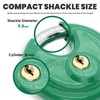 Unity Same Keyed Green Disc Padlock 2-3/4" (70mm) Premium self