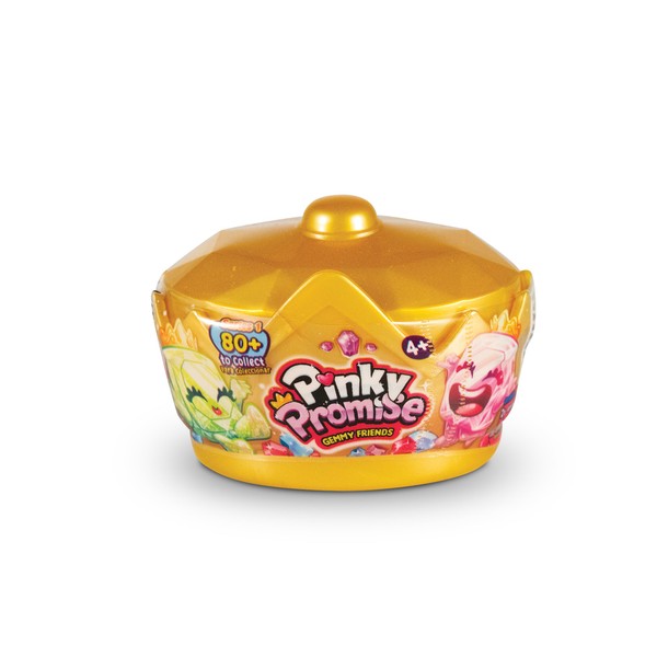 BANDAI TH00001 Pinky Promise Surprise Crown Set Blind Box Contains 2 Collectable Gemmy Friends and A Ring for Kids | Mix and Match Gems and Jewellery for Customisable Wearable Fun for Girls,Medium