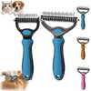 Pet Pro Grooming Tool, 2-in-1 Deshedding Dog Brush with 9/21
