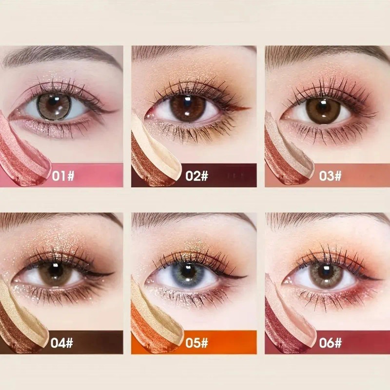 Set 6 Lápices Sombra De Ojos En Barra Resistente Al