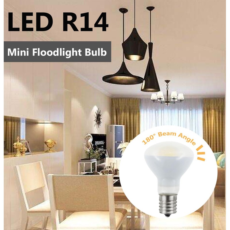 Greeogin E17 R14 LED Bulb, 4W (40W Equivalent) Mini Reflector