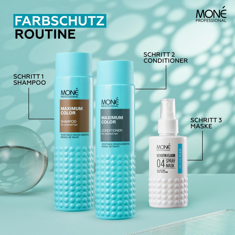 MONÉ Professional Keratin-based Shampoo for Coloured Hair - Extra Shine