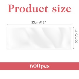 600pcs Mold Bags for Bolis Mexican Ice Lolly Pops, 3x12'' DIY Ice Candy Pouches Disposable Plastic Sleeve Business Package for Homemade Dominican Ice Cream Wrapper, Bolsas Para Funda De Helado