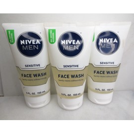 NIVEA MEN SENSITIVE FACE WASH GENTLY CLEANS WITHOUT DRYING 5 OZ NWOB SET OF 3