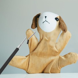 Totority 4 Pcs Puppet Arm Rods Metal Puppet Hand Rod Puppet Control Sticks with Plastic Sleeve for Hand Puppets Ventriloquists Puppet Accessory 55cm