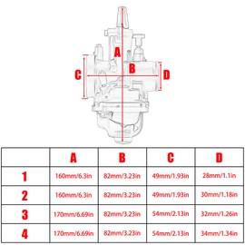 PowerMotor PWK 34mm Carburetor,Mortorcycle Universal Racing Carburetor Intake Pipe Kit For 125cc-250cc 2T 4T Engine Scooter Motocross ATV Quad Pit Bike