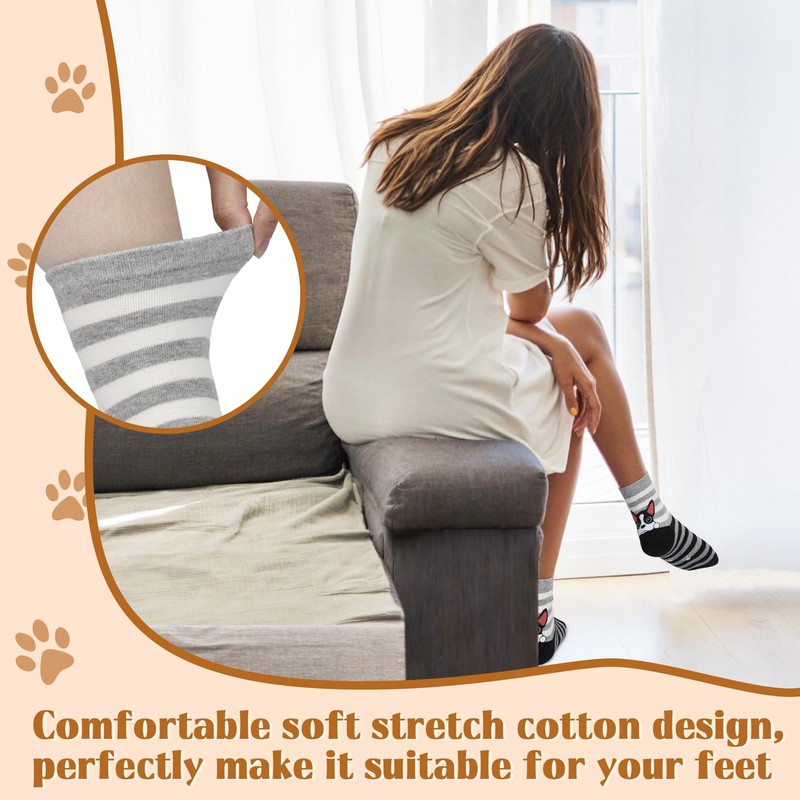 YSense Wear Women's Cute Animal Socks 5 Pairs, Multicolor