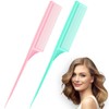 2 Pack Rat Tail Combs for Women Fine Tooth Comb