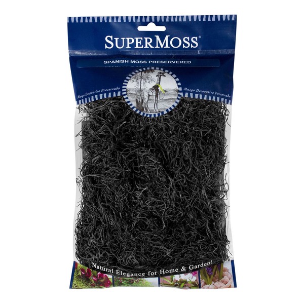 SuperMoss Spanish Preserved Swirly Moss, Black