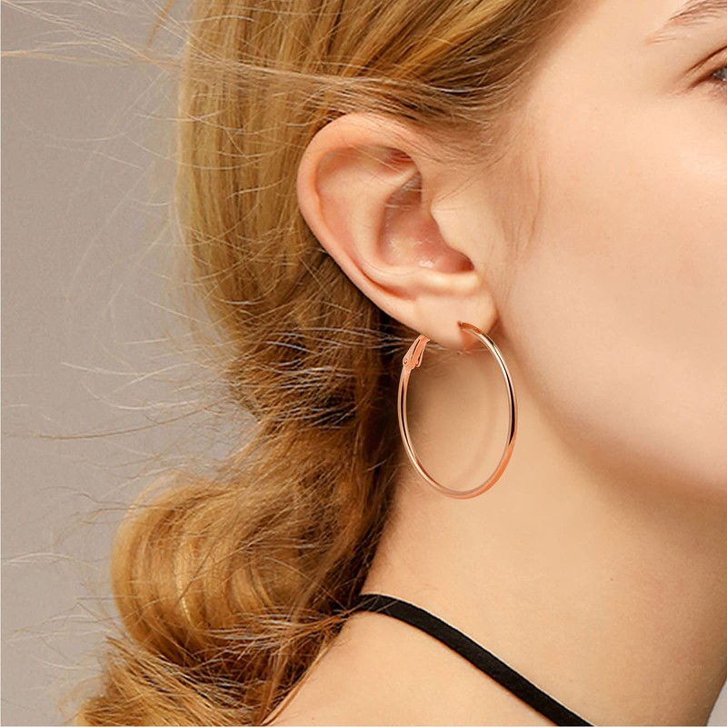 Candyfancy Hoop Earrings gold silver Plated for Women Girls Fashion