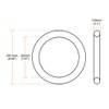 sourcing map Metric Nitrile Rubber O-Rings Seal 205.3 mm OD