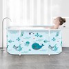 Portable Foldable Bathtub,Foldable Soaking Bathtub for Adults, Freestanding Bathtubs, Hot