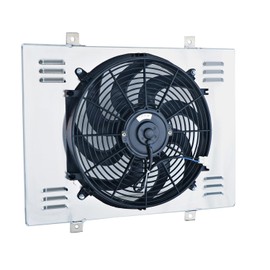 EGINCOOLER Aluminum Shroud+Fan+Relay for 1967 1968 Ford Galaxie LTD/Mercury Marquis V8 High Output Radiator Fan with Thermostat Relay Kit 14" Fans