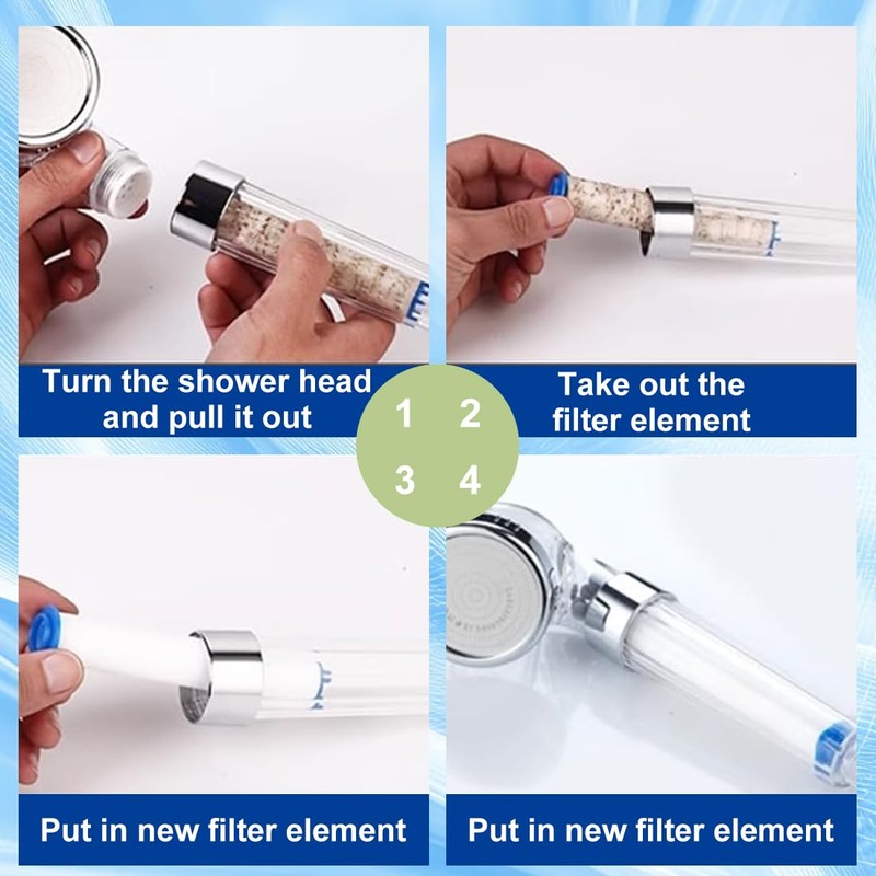 DOKRIN Shower Head Filters, 12 Shower Filters, Anti-limescale Shower Filter,