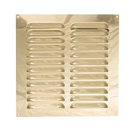 TIMCO 1225PB Brass Timloc 9x9 Metal Internal Louvre Grille Vent Polished