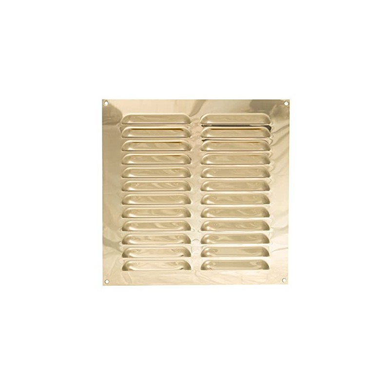 TIMCO 1225PB Brass Timloc 9x9 Metal Internal Louvre Grille Vent