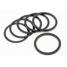 Micro Hero Lightweight Aluminum Alloy Bottom Bracket (BB) Free Hub Free Body Low Spacer Sprocket Spacer Set of 6 Inner Diameter 35mm Thickness 0.5mm / 0.8mm / 1.0mm / 1.0mm / 1.5mm / 2.0mm / 2.5mm 1 each (Black) Small