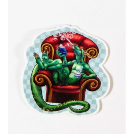 The Spindle Sisters Dragon sticker, Book Dragon Tea Dragon vinyl sticker, fantasy art 3"