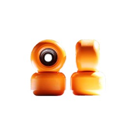 NOAHWOOD Fingerboards PRO Handmade Wheels with Handmade Self-Locking Nuts (No CNC) (Orange)