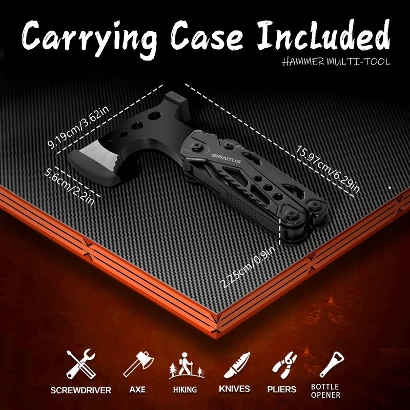 Camping Multitool Accessories Gift for Men Dad 16 in 1