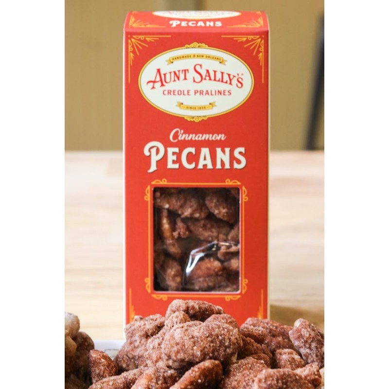 Aunt Sally's Pralines- Cinnamon Coated Pecans- 5 oz box
