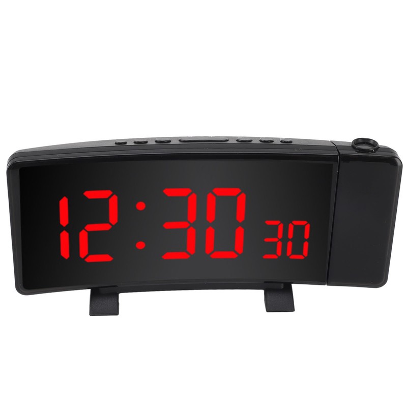 Projection Alarm Clock with 2 USB Ports LED Curved Display