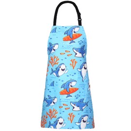 XIEJINJIA Adjustable Bib Apron with 2 Pockets Kitchen Cooking Baking Gardening Painting Chef for Women Men
