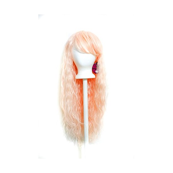 Fae - Strawberry Blond Wig 30'' Crimped Cut with Long Straight Bangs - style designed by Tasty Peach Studios