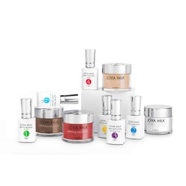 Joya Mia Complete Nail Dipping Powder Starter Kit with Powders, Top, Base, Vitamin Oil, and Brush Save (Pearl, Tan, Blush) (DPSK-21)