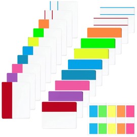 Pack of 500 Sticky Notes, 21 Sets 10 Colours Sticky Notes Index Tabs Sticky Notes, Writeable and Repositionable File Tabs Flags Page Marker Page Marker Set (500)
