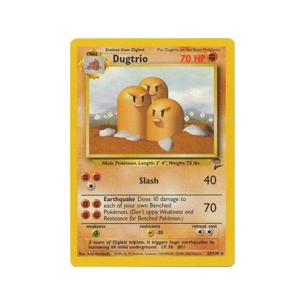 Pokemon - Dugtrio (23) - Base Set 2