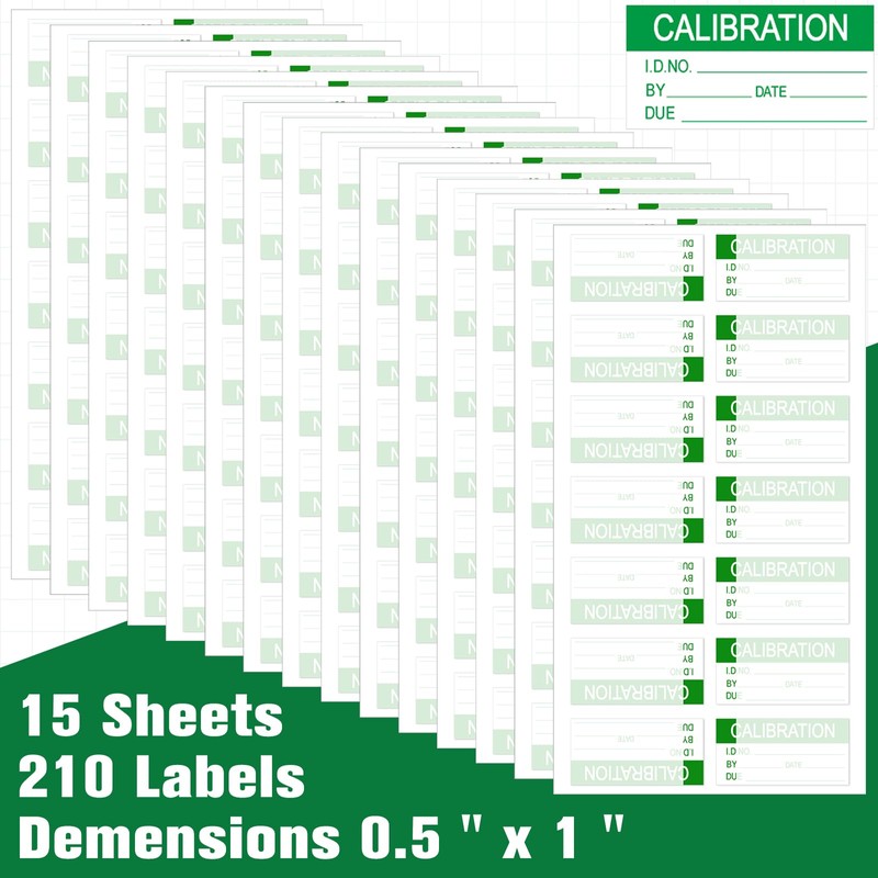 Harloon 210 Pcs Mini Self Laminating Calibration Labels 0.5" x