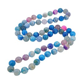 Treasure Bay Handmade 10mm Natural Gemstone Beaded Necklace for Women 82cm, Long Gemstone necklace (Colour 1)
